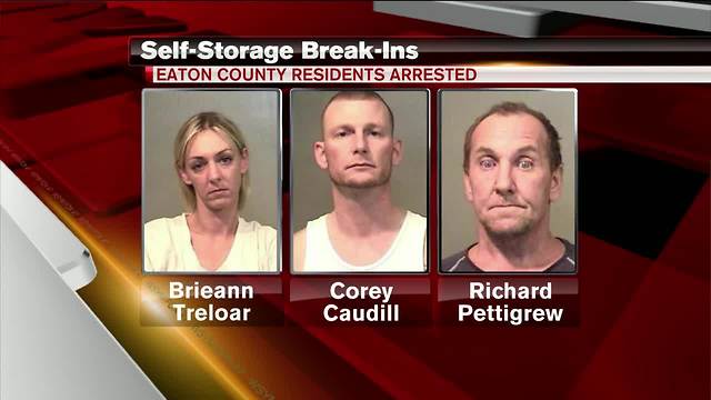 Three charged in rash of self-storage facility break-ins