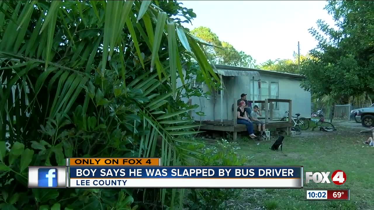 Elementary student says Lee County bus driver slapped him in the face