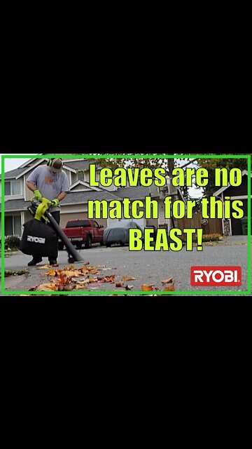 RYOBI RY40405 40V Vac-Attack Leaf Vacuum and Mulcher | Tools in Action | #Shorts | 2021/39