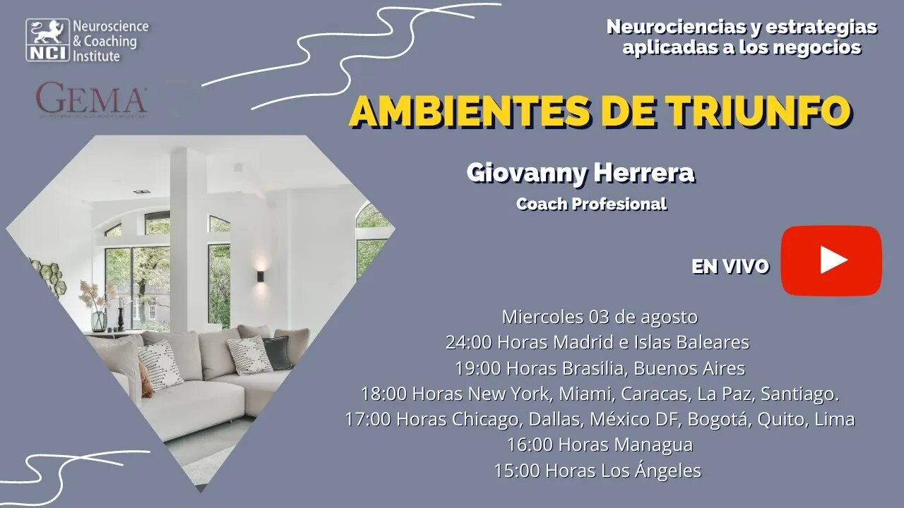 Ambientes de triunfo con el Coach Giovanny Herrera - Motivacion y Neurocoaching.