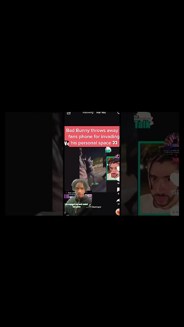 #badbunny throws away his fan phones was he right for this ? 👇🏼comment down below #shorts