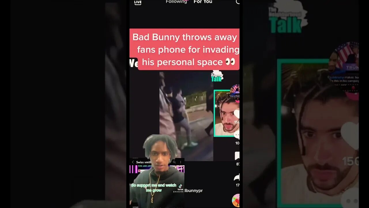 #badbunny throws away his fan phones was he right for this ? 👇🏼comment down below #shorts