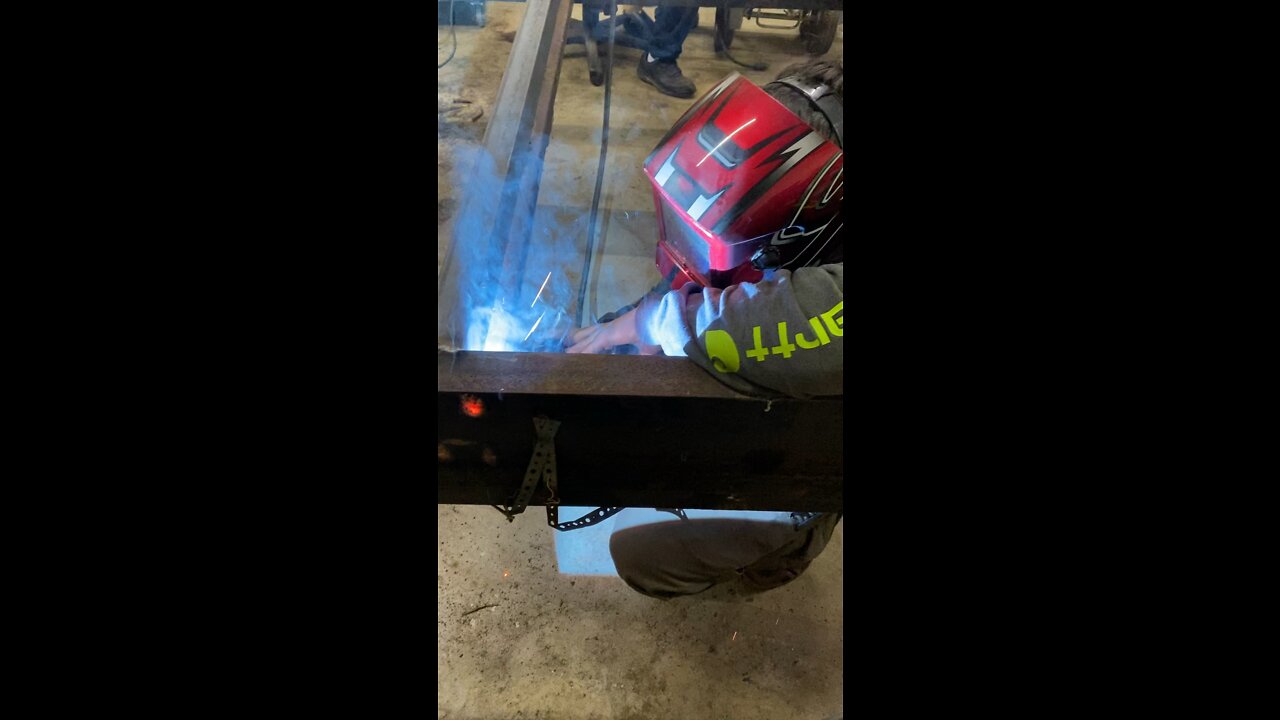 My 15-year-old son welding and he’s really good at it.
