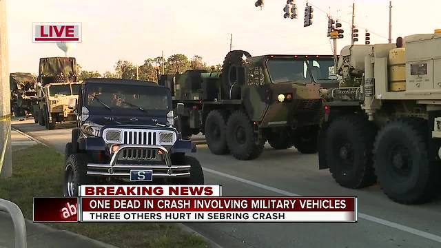 Sebring Police investigating fatal crash involving 3 military vehicles