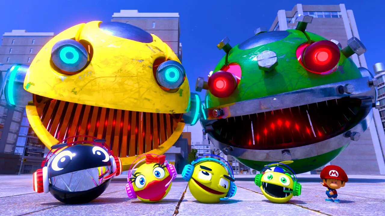 PACMAN ADVENTURES IN THE CITY #1 | OMICRON ROBOT PACMAN ATTACKS