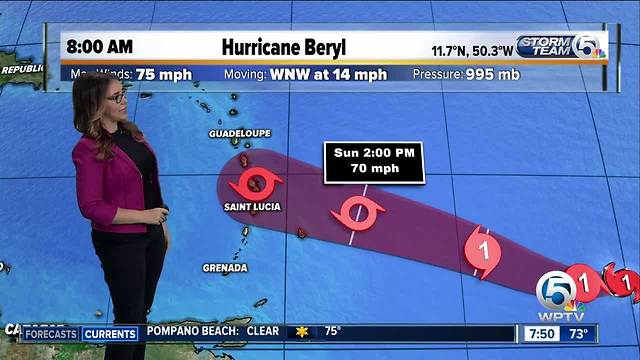 Hurricane Beryl update - Saturday 7/7/18