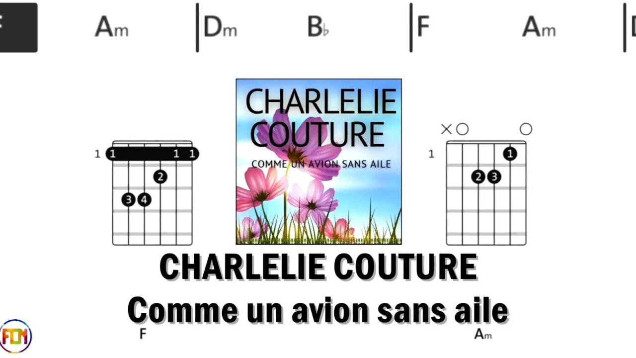 CHARLELIE COUTURE Comme un avion sans aile FCN GUITAR CHORDS & LYRICS