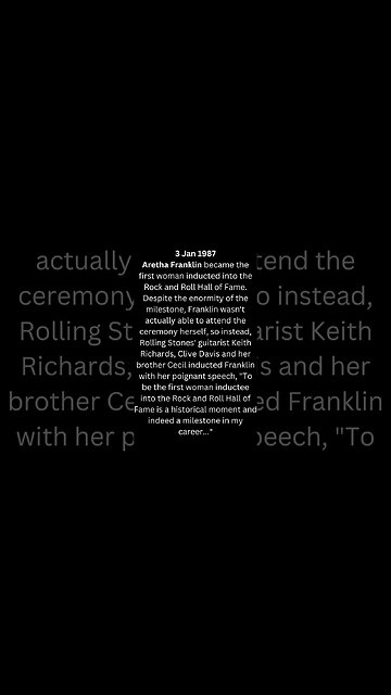 January 3, History of Rock N Roll