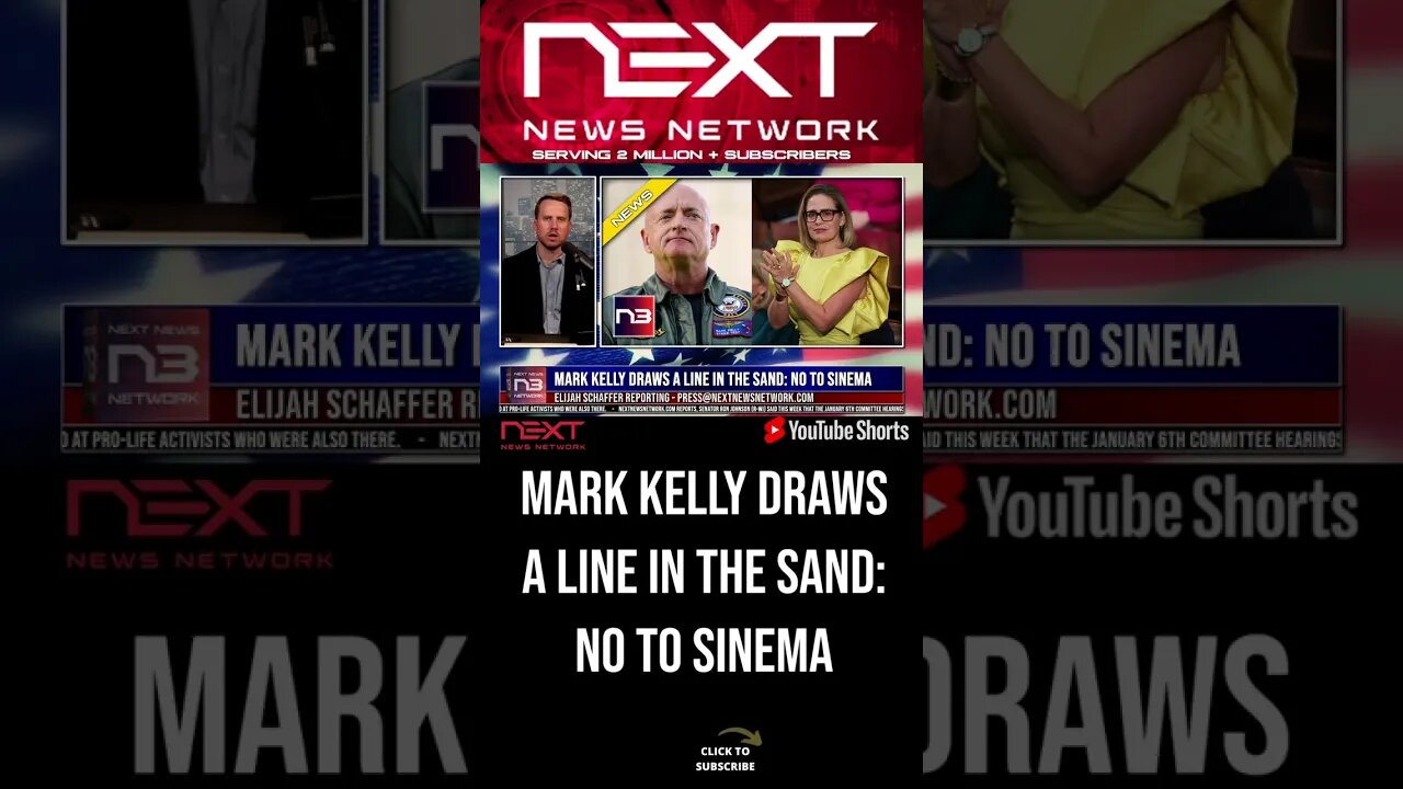 Mark Kelly Draws a Line in the Sand: No to Sinema #shorts