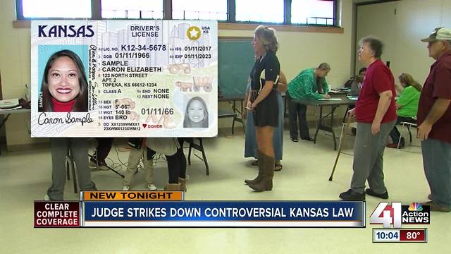 Judge: KS voters don't need proof of citizenship