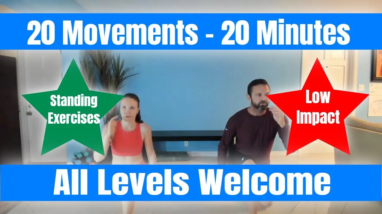 Rise & Shine Morning Workout @ Home - 20 Minute Functional Exercises - All Standing - Low Impact