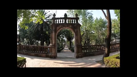 Jardin de Santiago. Park Garden in Mexico City.