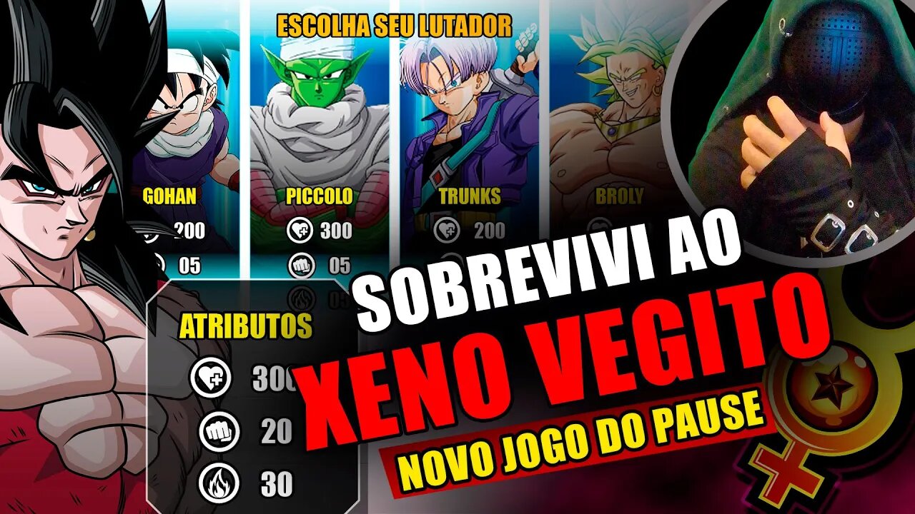 VENCÍ O XENO VEGITO SSJ4 NO NOVO JOGO DO PAUSE | JOGO DO PAUSE VERSÃO DBZ