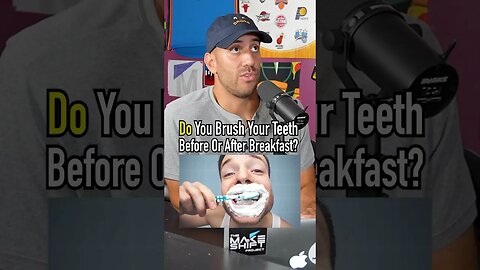 HE’S NEVER ATE BREAKFAST?! Do you brush before or after? #shorts #teeth #breakfast #food #routine