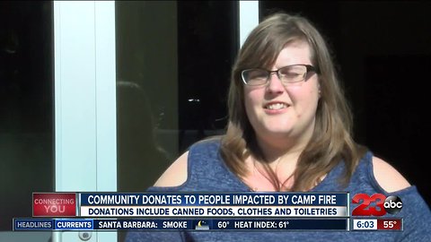 Community donates to people impacted by Camp Fire