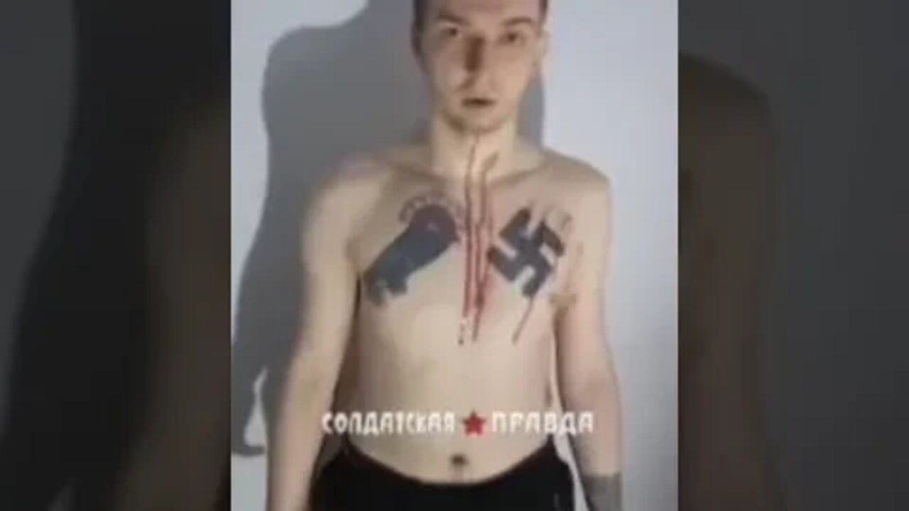 Ukrainian 'Aryan ubermensch' forced to say 'glory to Russia' 😄