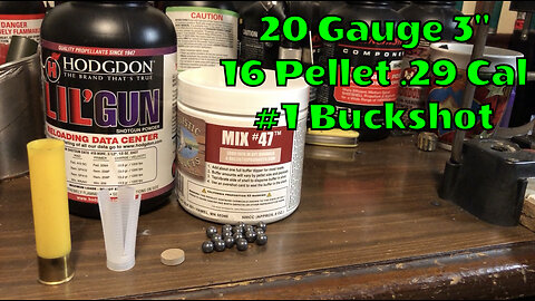 20 Gauge 3” 16 Pellet .29 Cal #1 Buck