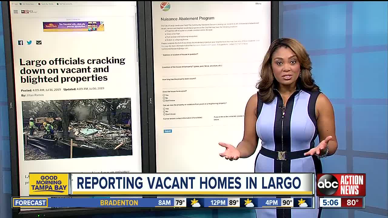 Largo officials cracking down on vacant and blighted properties