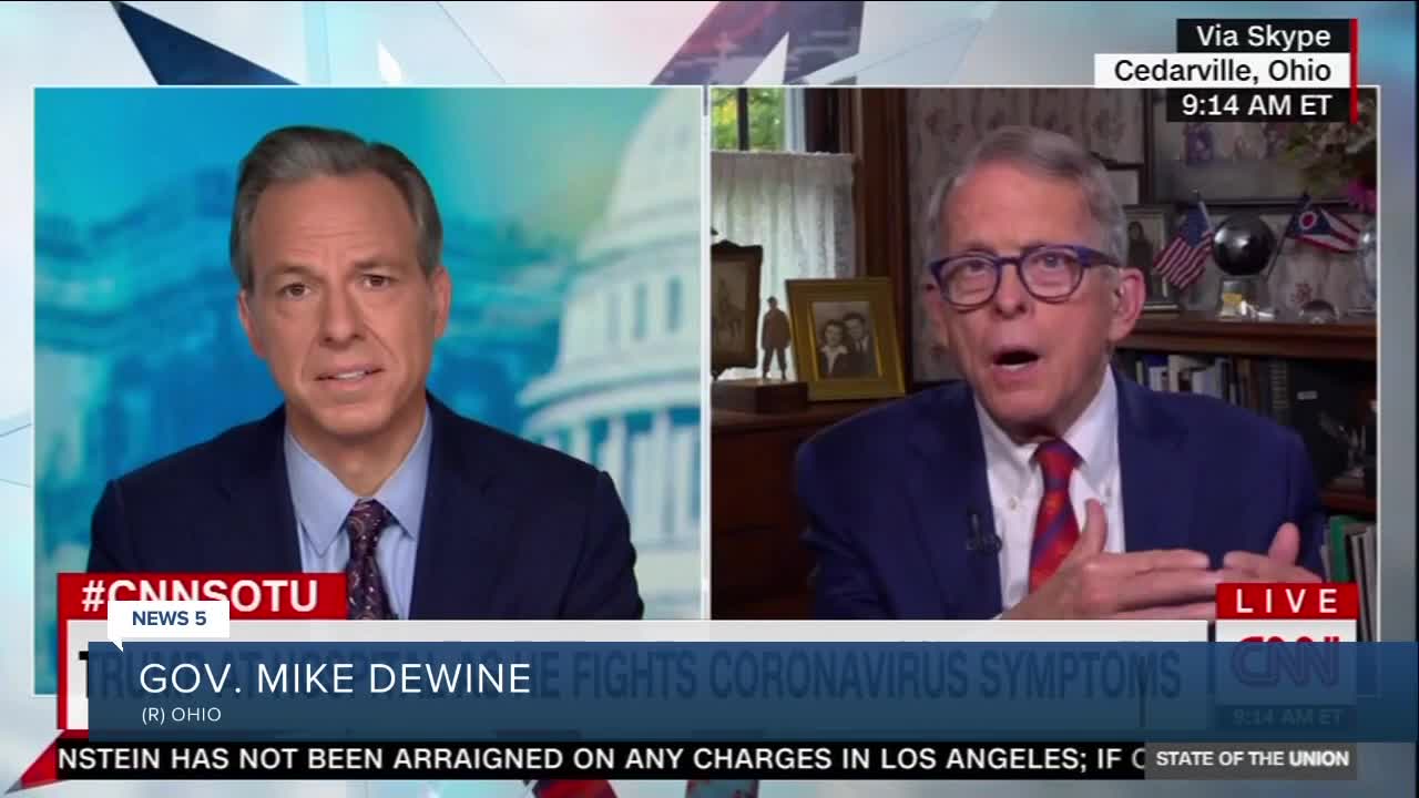 DeWine says White House has not reached out to him about possible COVID-19 exposure