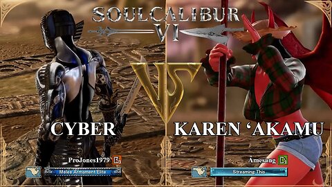 SoulCalibur VI — ProJones1979 (Cyber) VS Amesang (Karen ‘Akamu) | Xbox Series X Ranked