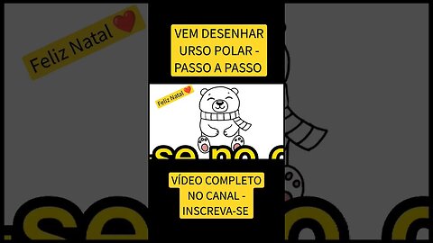 COMO DESENHAR URSO POLAR - FÁCIL #desenho #desenholivre #shorts #desenhofacil #desenhofofo