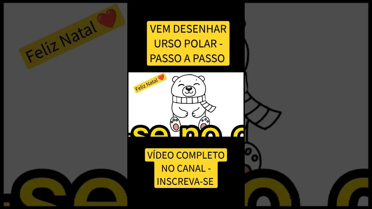 COMO DESENHAR URSO POLAR - FÁCIL #desenho #desenholivre #shorts #desenhofacil #desenhofofo