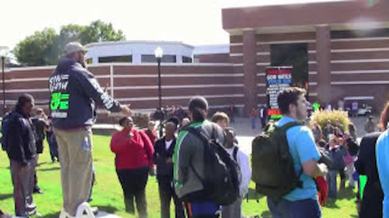 College Campus Open Air Preaching | University of Tennessee at Martin | Kerrigan Skelly