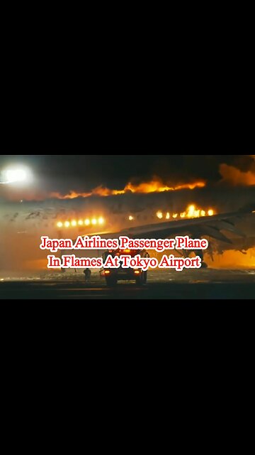 Video shows Japan Airlines passenger plane in flames at Tokyo airport