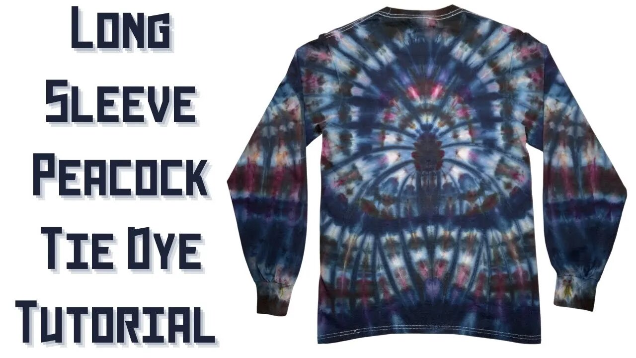 Tie-Dye Designs: Long Sleeve Peacock Ice Dye