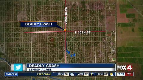Driver dead after running stop sign in Lehigh Acres Tuesday