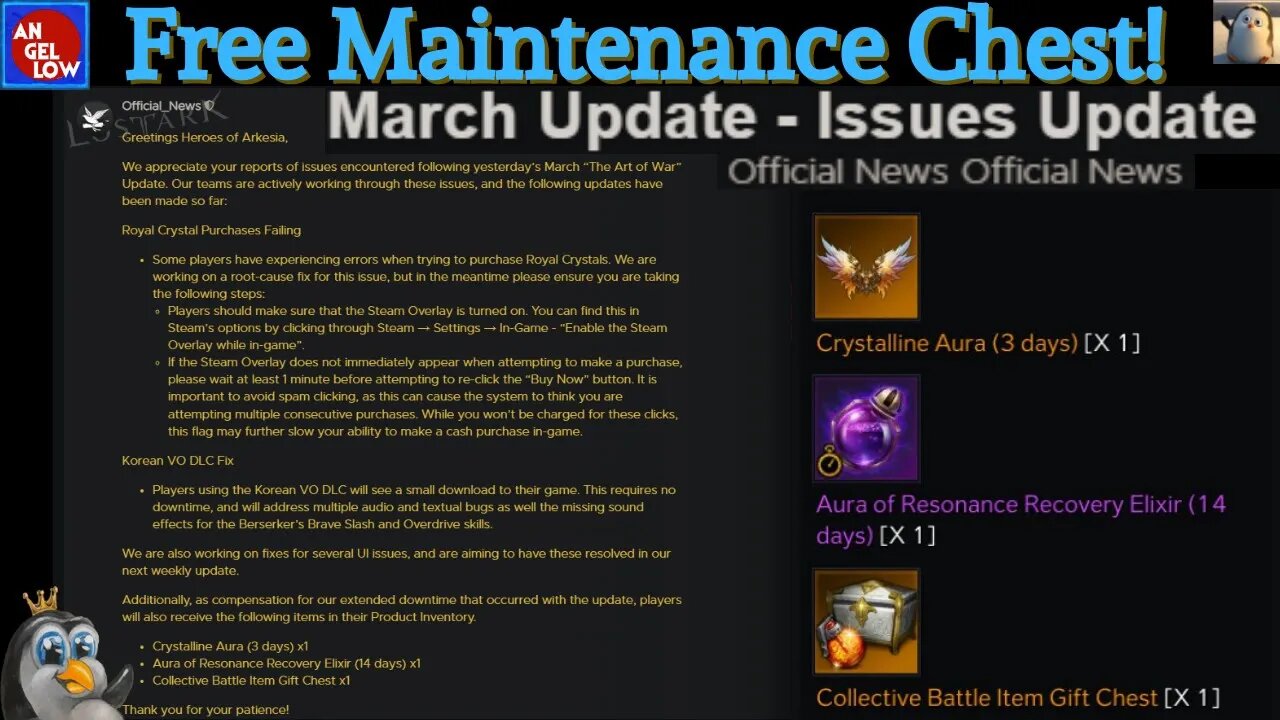3-16-23 Free Maintenance Chest, Fever Time Rewards and Other Fixies!
