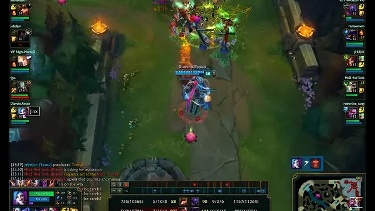 League of Legends Jynx Quadra Kill