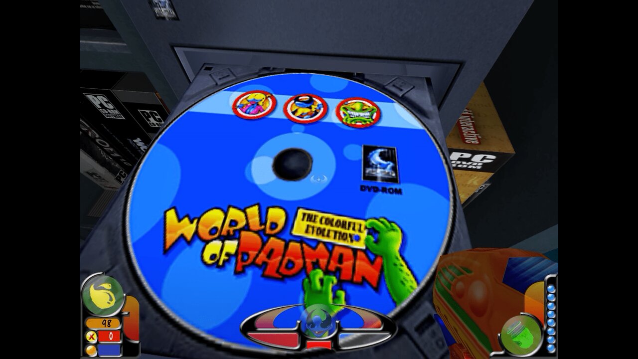 The disc drive secret on PadShop in Quake III Arena and World of Padman