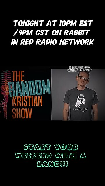 Start Your Weekend With A Bang As #Comedian Bob Smiley Joins The Random Kristian Show!!!