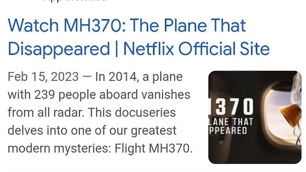 airplane MH370 DISAPPEARED