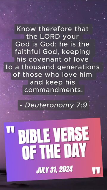 Bible Verse of the Day: July 31, 2024