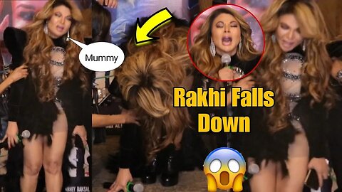 Rakhi Sawant Cry Out Loud in Front Of Media at Her and Adil Khan Real Life Song Jhootha Launch