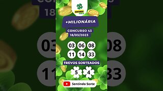 🍀 Resultado +MILIONÁRIA 43 | Sentindo Sorte #shorts