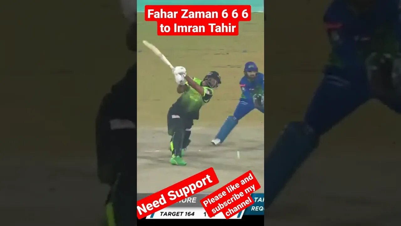 Fakhar Zaman 3 sixes to Imran Tahir | Pakistan Super League| Lahore Qalandars vs Multan Sultan