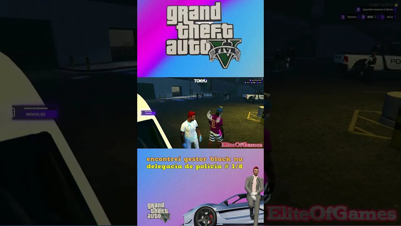 GTA RP ENCONTREI O GESTOR BLACK NA DELEGACIA DE POLICIA #1/8