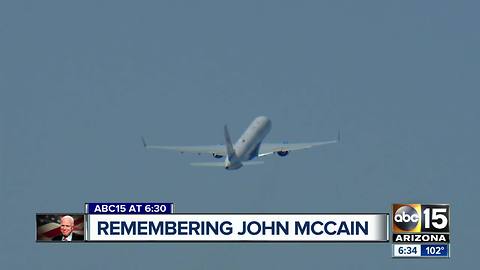 Senator John McCain leaves Arizona for the final time after church services honor him