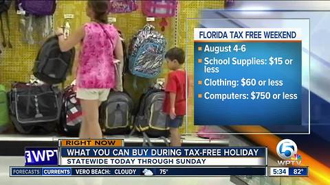 What you can buy during tax-free holiday