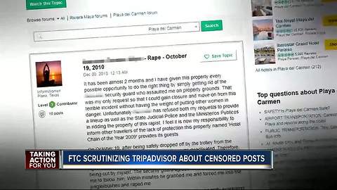 FTC scrutinizing TripAdvisor about censored posts