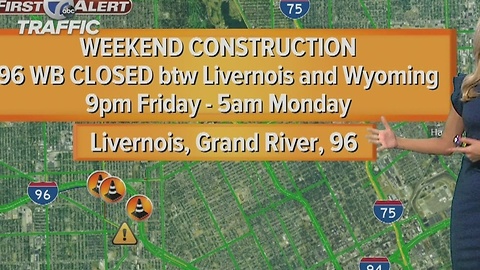 Weekend freeway closure