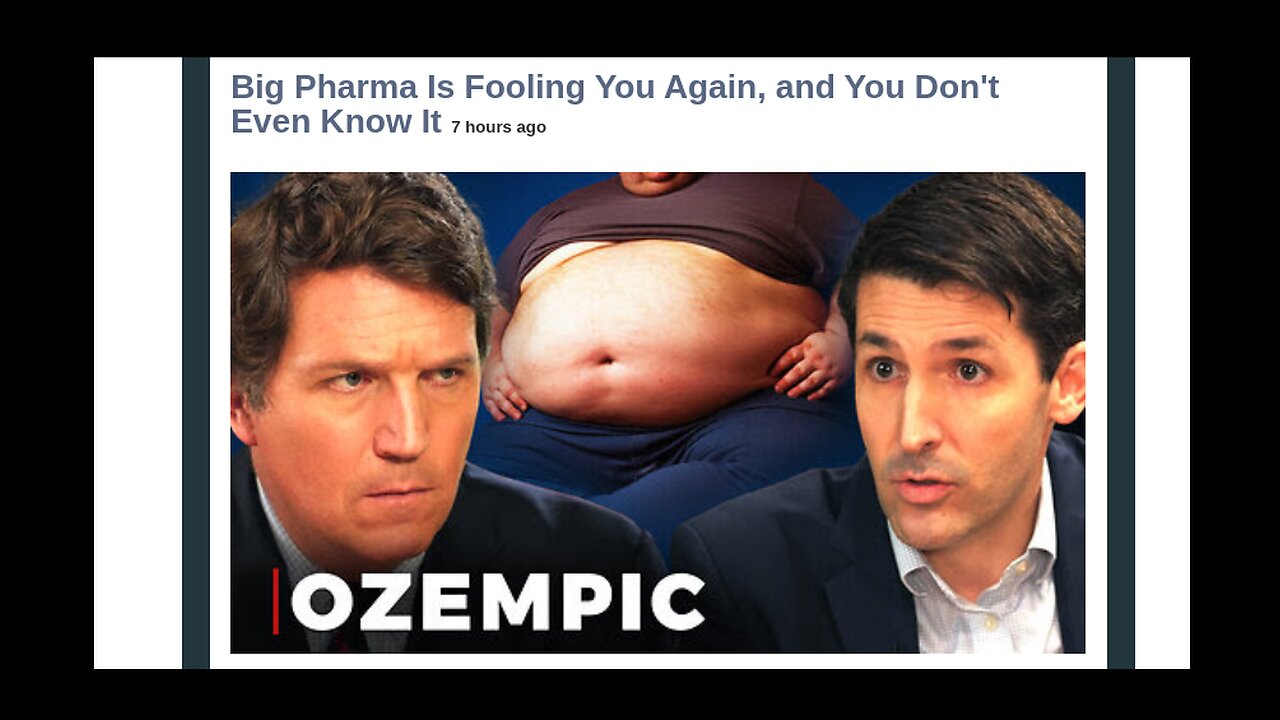 Tucker Carlson - Big pharma is FOOLING you again, and you don't even KNOW IT