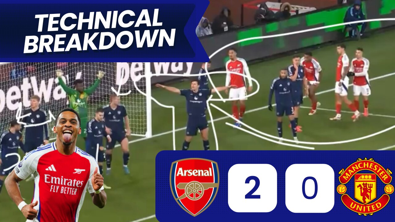 Simple Corners Win The Game! Arsenal 2 0 Manchester United Analysis