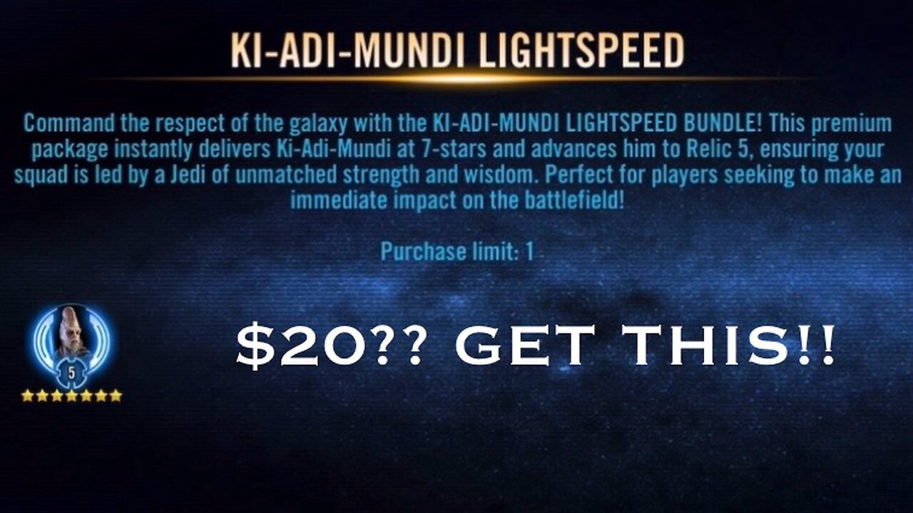 *NEW* Ki-Adi Mundi Lightspeed Pack! | $20, Super Worth It, Get Yours Today! | 7 Star + Relic 5!