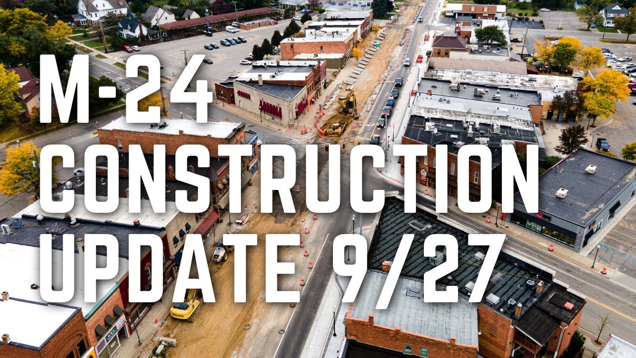 M-24 Construction Progress Oxford Michigan 9/27/2020