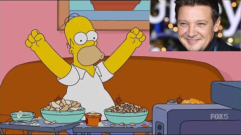 Homer Cheers On Jeremy Renner