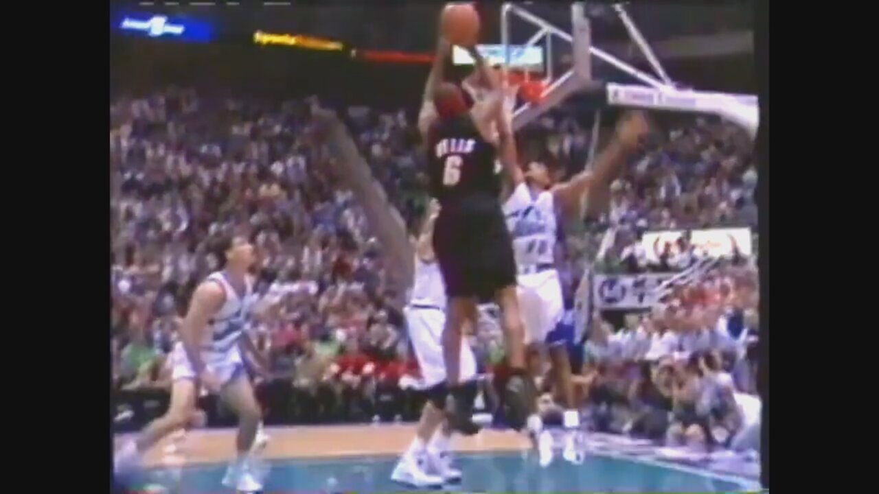 Bonzi Wells 19 Points @ Jazz, 2000 Playoffs Game 3.